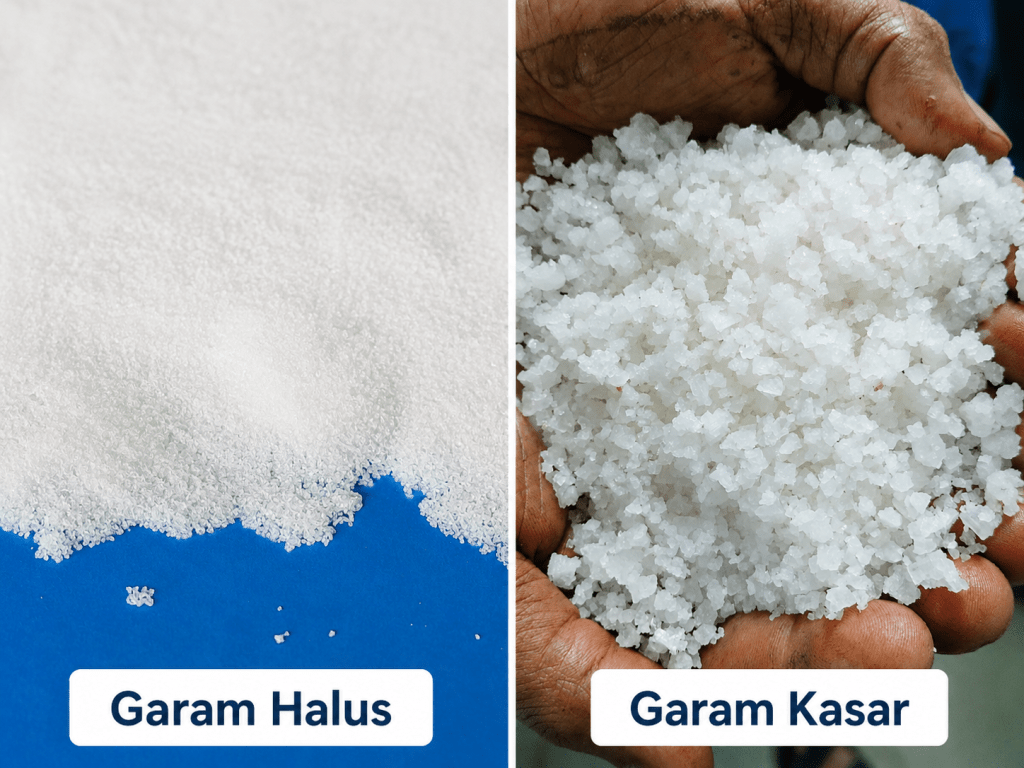 spesifikasi ukuran garam industri halus dan kasar