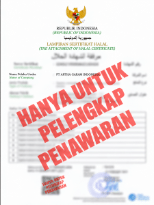 Sertifikat Halal PT Artha Garam Indonesia untuk produk garam